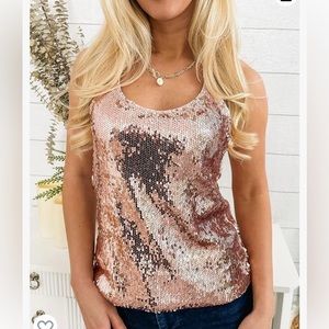 Anna-Kaci Womens Sequin Spaghetti Strap Size Sm